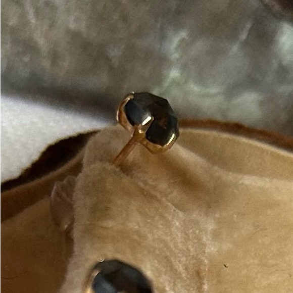 14k 1ct Natural Black Diamond Studs - Picture 2 of 8